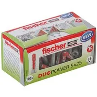 Fischer Befestigungstechnik Schrauben- und Dübel-Set FISCHER Universaldübel Duopower 5x25 LD (100 Stk)