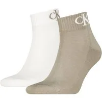 Calvin Klein Jeans Kurzsocken CKJ MEN QUARTER 2P MONOGRAM (2 Paar) mit dezenter Logostickerei, komfortable Frotteesohle