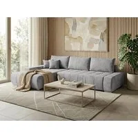 Beautysofa Ecksofa Draco L mit Schlaffunktion, in pflegeleichten Stoffen, Bettkasten