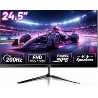 LXZ 24.5 Zoll, FHD 1080p, Fast IPS Panel, 200Hz Gaming-Monitor (63 cm/24.5 ", 1920 x 1080 px, FHD, 1 ms Reaktionszeit, 200 Hz, LED, 200Hz, HDR 10, Integrierten Lautsprecher, FreeSync & G-Sync)