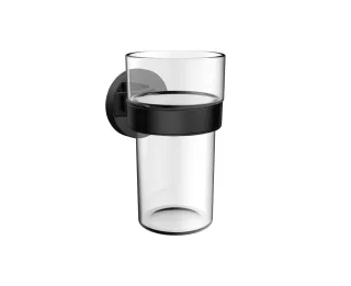 emco round C Glashalter Behälter Kunststoff, schwarz, 432013301 432013301