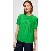 s.Oliver Kurzarmbluse Bluse Bluse aus schimmerndem Viskosetwill