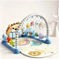 Luckice Baby Gym 4-in-1 Spielbogen, Baby Spielbogen mit Klavier, Lernspielzeug, (Baby Spielmatte, Geschenk für Kleinkinder 0-36 Monate, Bauchlage / Bauchzeit Spielzeug, 1-tlg., Doppelseitiges Baby-Klavier mit Musik, Lichtern, Spielbogen & Rasseln), S
