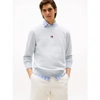Tommy Hilfiger Sweatshirt TOMMY LOGO unifarben, casual, regular fit, Baumwollmix, Rundhals
