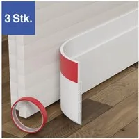 ecom delivery Zugluftstopper Zugluftstopper für Türen, selbstklebend, individuelle Länge, 3-tlg., Starker halt, rutschfest, Kälte & Lärmschutz