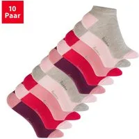 Footstar Sneakersocken Kinder Sneaker Socken (10 Paar) Ferse/Spitze farbig (10-Paar)