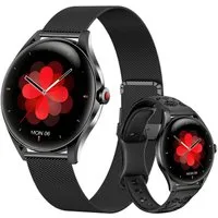 Sytifro Smartwatch Damen, 3D-Kugelglas, AMOLED Always-On, 300 mAh (7 Tage) Smartwatch (1.32" cm) Zwei Armbänder, Ultra High Quality Exquisite Damenuhr. Bluetooth 5.3 Sport uhr, IP67 wasserdicht Fitness Tracker Damen. Gesundheits Uhr mit Schrittzähler