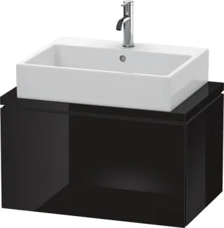 Duravit L-Cube Konsolenwaschtischunterbau wandhängend Schwarz Hochglanz 720x477x400 mm - LC580104040 LC580104040