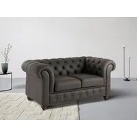 Home affaire Chesterfield-Sofa Chesterfield 2-Sitzer B/T/H: 150/89/74 cm, mit hochwertiger Knopfheftung, auch in Leder