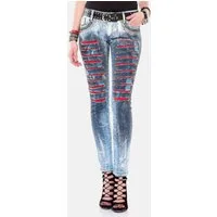 Cipo & Baxx Slim-fit-Jeans Jeans mit Nietenbesatz, WD-375