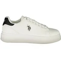 U.S. GRAND POLO Sneaker Herren Sportschuh Weiß mit Keilabsatz &