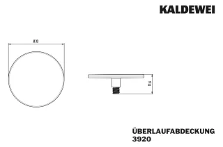 Kaldewei WB 3920 Design Überlauf-Abdeckung alpinweiss 699801340001