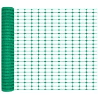 FIVMEN Gartenzaun Absperrzaun Bauzaun Begrenzungszaun Nutztierzäune 100 cm hoch, Grün Hühnerzaun Geflügelzaun mit Bodenspikes