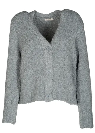 CLARINA - V-Cardigan,1/1 Arm, Boucle ozean gruen mel. - Gr. - 48