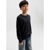 Jack & Jones Junior T-Shirt JJEORGANIC RLX TEE LS O-NECK NOOS JNR aus Baumwolle und Single Jersey, lockere Passform