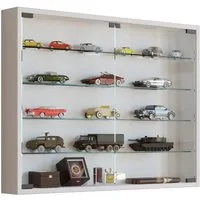 VCM Hängevitrine Hängevitrine Wandvitrine Sammel Deko Mandosa L 60x80x10cm Vitrinenschrank, Glasschrank, hängend