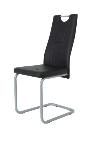 Esszimmerstühle Stühle Freischwinger 2er Set - Katy- Schwarz