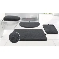 Bruno Banani Badematte Lana Premium, Badvorleger, Badezimmer Teppich, Höhe 30 mm, rutschhemmend beschichtet, schnell trocknend, strapazierfähig, fußbodenheizungsgeeignet, Polyacryl, halbrund, Badteppich, Badematten, unifarben, rechteckig, 3-tlg. Set 