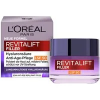 L'ORÉAL PARIS Tagescreme REVITALIFT FILLER TAG LSF 50, LSF 50, hydriert, mehr Spannkraft und Festigkeit, Anti-Age