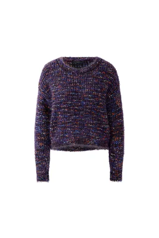 Oui - Pullover black violett - Gr. - 40