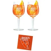 Mixcompany Pins Aperol Spritz Duo-Set – 2 Gläser + 2 auffällige Pins im Set