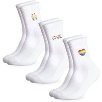 OCCULTO Tennissocken Herren & Damen LGBTQ Tennissocken 3er Pack (Modell: Pride) (3-Paar)