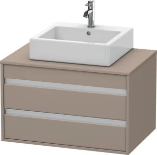 Duravit Ketho Konsolenwaschtischunterbau wandhängend Basalt Matt 800x550x496 mm - KT665404343 KT665404343
