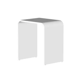 Steinberg Hocker 4307000W 400x300x430mm, aus MineoStone, weiß