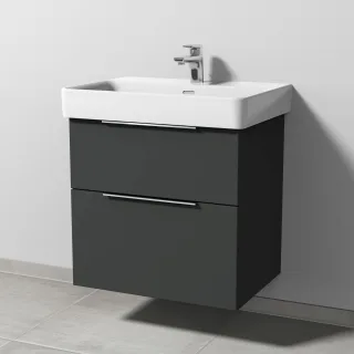 Sanipa 3way Waschtischunterbau zu Laufen Pro S Waschtisch mit 2 Auszügen, Graphit-Matt UP7671B