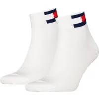 Tommy Hilfiger Kurzsocken TH UNI TJ QUARTER 2P FLAG (2 Paar) Verstärkte Ferse und Spitze für zusätzliche Strapazierfähigkeit