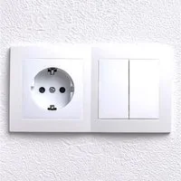 Lichtideen Schalter 7820 Levina Kunststoff Kombi Steckdose + Serienschalter (Taster, Schalter, Anennendose, Steckdose mit USB lieferbar)