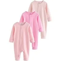 Next Schlafoverall Gerippte Babyschlafanzüge, 3er-Pack (3-tlg)