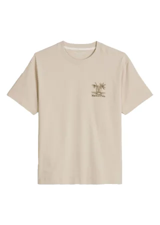Marc OPolo Casual - T-Shirt mit Frontprint beige - Gr. - M