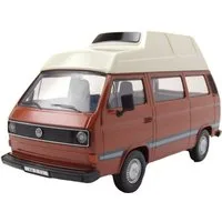 Motormax Modellauto VW T3 Camping Bus braun weiß, Maßstab 1:24