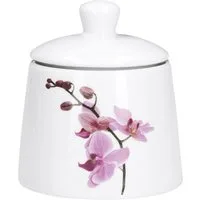 van Well Milch- und Zuckerset Zuckerdose Kyoto Orchidee 28cl, Porzellan
