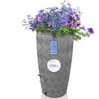 YourCasa Regentonne YourCasa Regentonne 240L [Seabreeze] Regenfass Regenwassertonne, Durchmesser unten: 44,5 cm, Durchmesser oben: 59,5 cm, Höhe: 112 cm