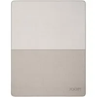 Wohndecke Limit, 150 x 200 cm, Beige, Rauchfarben, JOOP!, mit Zierstich, Made in Germany