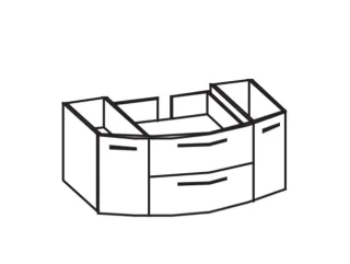 Artiqua 215 Waschtischunterschrank für MMWT, Riviera Eiche quer NB, 215-WU2L-1-12-7179-438 215-WU2L-1-12-7179-438