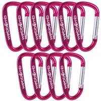 WEBBOMB Karabiner 10 x Bunte Karabinerhaken 6,7/ 8cm Schlüsselanhänger für Camping Sport