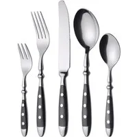 GRÄWE Besteck-Set GRÄWE Tafelbesteck 30-tlg. 6 Personen, Serie NÜRNBERG, schwarz, Edelstahl 18/0