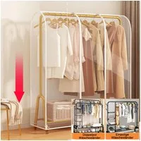 QUBEBU Kleiderständer Organizer Staubschutz Kleidersack Abdeckung Kleiderschutzhülle (1 St), (Mit Reißverschluss, Staubschutz, Hängende, Transparent), Aufbewahrungstasche, für Kleiderständer