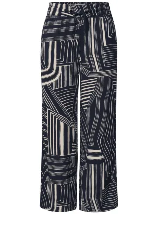 Street One - Culotte mit Grafikprint blau - Gr. - 26
