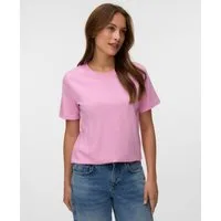 Vero Moda Kurzarmshirt VMPAULINA SS T-SHIRT GA JRS NOOS Baumwolle, regular fit