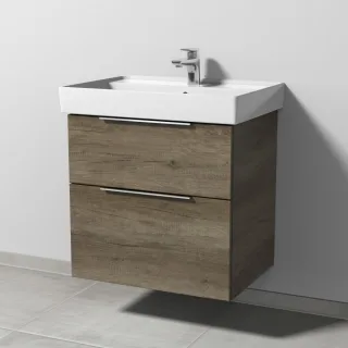 Sanipa 3way Waschtischunterbau zu Villeroy & Boch Collaro Waschtisch mit 2 Auszügen, Eiche-Nebraska UM83537