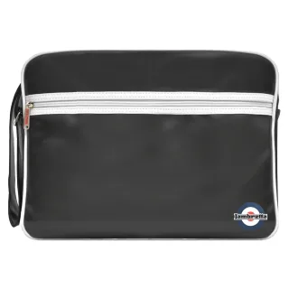 Lambretta - Herren/Damen Unisex Tasche, Retro (Schwarz/Weiß)