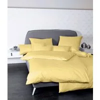 Janine Bettwäsche Colors, Mako-Satin, 2 teilig, feinfädige uni Bettwäsche für alle Jahreszeiten, Markenreißverschluss