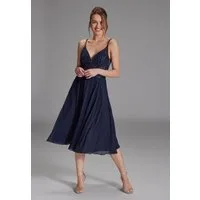 Hey Kyla Cocktailkleid - Cocktailkleid aus Materialmix Taillierter Schnitt mit ausgestelltem Rockteil