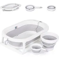 Chipolino Babybadewanne Babybadewanne Spa faltbar, Eimer, Spülbecher, integriertes Thermometer