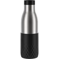 Emsa Trinkflasche Bludrop Sleeve, Edelstahl/Silikon, Quick-Press, 12h warm/24h kühl