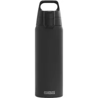 Sigg Trinkflasche Trinkflasche 1,0 l Shield One Black, Trinkflasche, Ø8cm, Edelstahl 18/8, schwarz